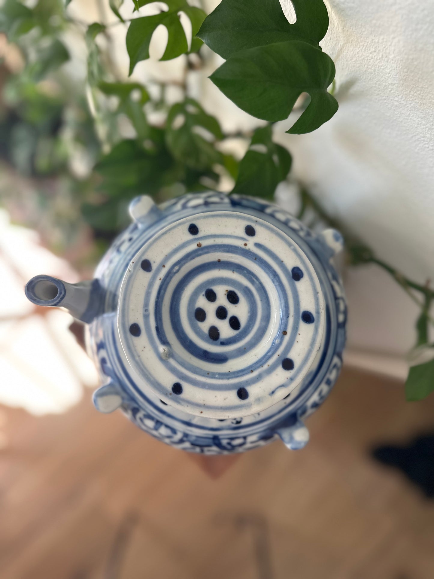 Vintage Blue and White Wedding Wine Pot