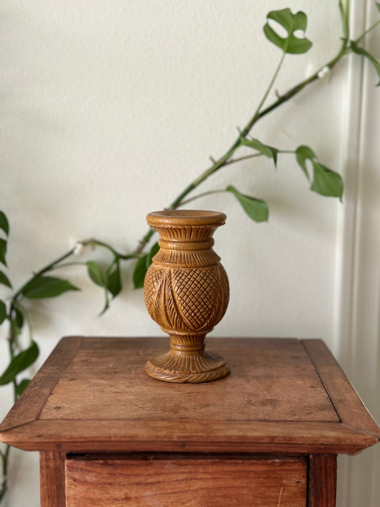 Hand Carved Wooden Vessel