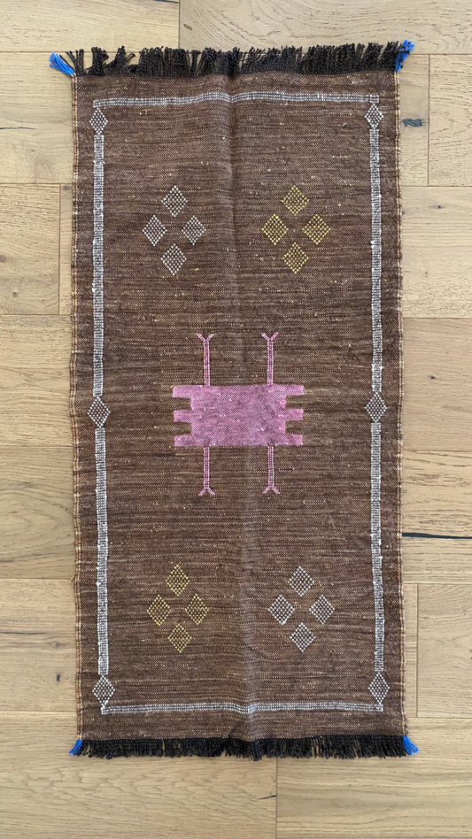 Cactus Silk Brown and Pink Small | 39.5”x18.5”